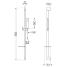 Mexen DS00 conjunto de duche deslizante, preto - 785004583-70