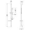 Mexen DS00 verschiebbares Duschset, schwarz - 785004583-70