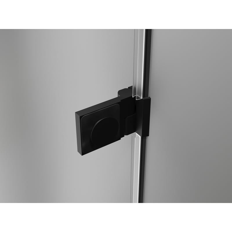 Mexen Lunar-B dušinurk, vasak 85 x 80 cm, läbipaistev, must - 832-085-080-70-00-L