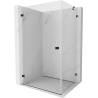 Mexen Lunar-B cabine de douche pivotante gauche 90 x 80 cm, transparent, noir - 832-090-080-70-00-L