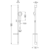 Mexen DS05 ensemble de douche coulissant, noir - 785054583-70