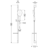 Mexen DS22 Duschset verschiebbar, Chrom - 785224583-00