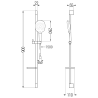 Mexen DS22 libistatav dušikomplekt, kroom - 785224583-00