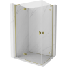 Mexen Mist-H L Duo Duschkabine, drehbar, 120 x 70 cm, transparent, gold - 8A5L-120L-070P-50-00