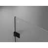 Mexen Lunar-B leva nihajna tuš kabina 95 x 80 cm, prozorna, črna - 832-095-080-70-00-L