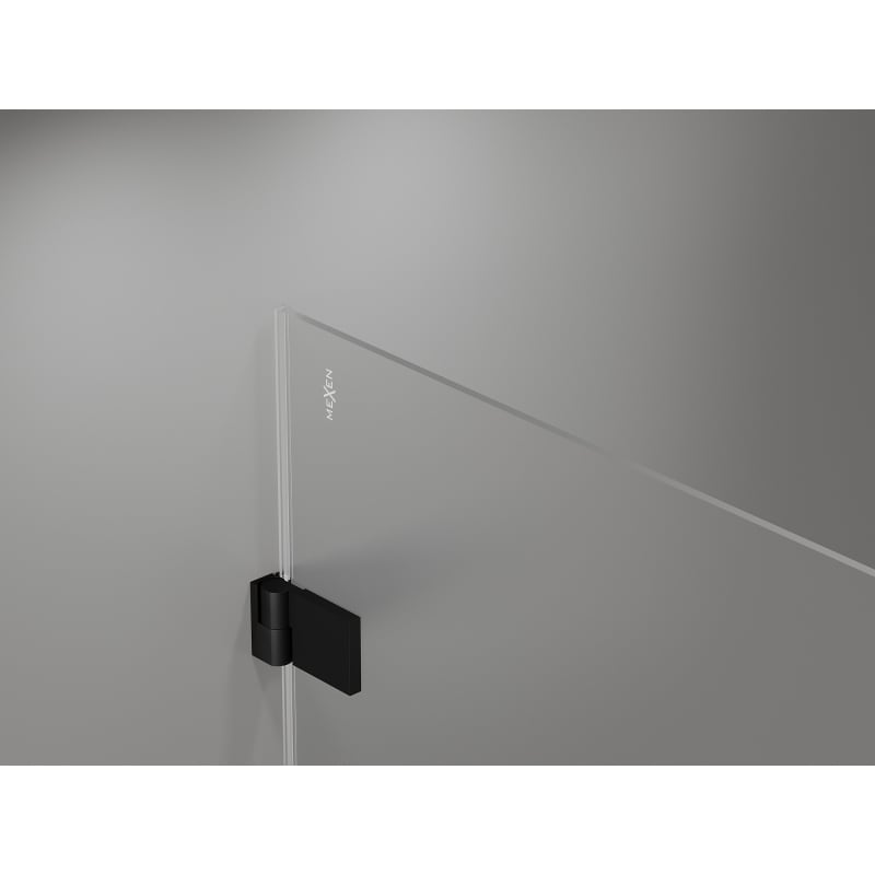 Mexen Lunar-B vasak avatav dušinurk 95 x 80 cm, läbipaistev, must - 832-095-080-70-00-L