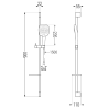 Mexen DS17 zestaw prysznicowy suwany, czarny - 785174583-70