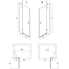 Mexen Mist-H porte de douche pivotante gauche 80 cm, transparent, doré - 8A5-080-000-50-00-L