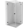 Mexen Lunar-B hinged shower enclosure left 90 x 90 cm, transparent, black - 832-090-090-70-00-L