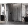 Mexen Lunar-B Duschkabine, schwenkbar links 90 x 90 cm, transparent, schwarz - 832-090-090-70-00-L