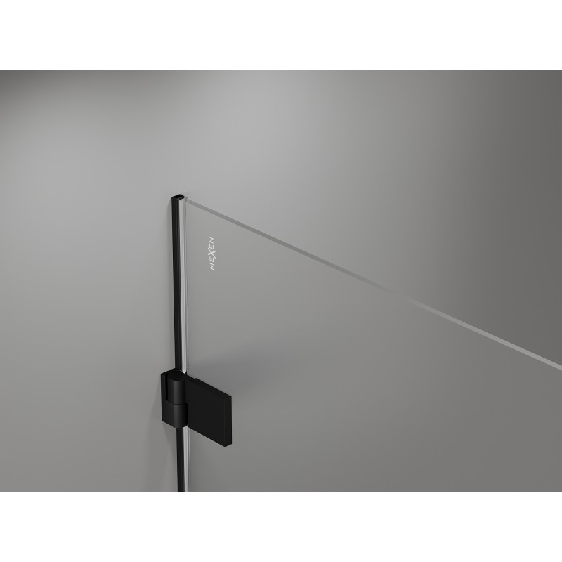 Mexen Lunar-B kabina prysznicowa uchylna lewa 95 x 90 cm, transparent, czarna - 832-095-090-70-00-L