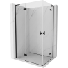 Mexen Mist-H L Duo dušinurk, vasak 120 x 80 cm, läbipaistev, must - 8A5L-120L-080P-70-00