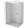 Mexen Mist-H L Duo left swing shower cabin 90 x 75 cm, transparent, gold - 8A5L-090L-075P-50-00