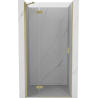 Mexen Mist-H Duschtür, schwenkbar, links, 70 cm, transparent, gebürstetes Gold - 8A5-070-000-55-00-L
