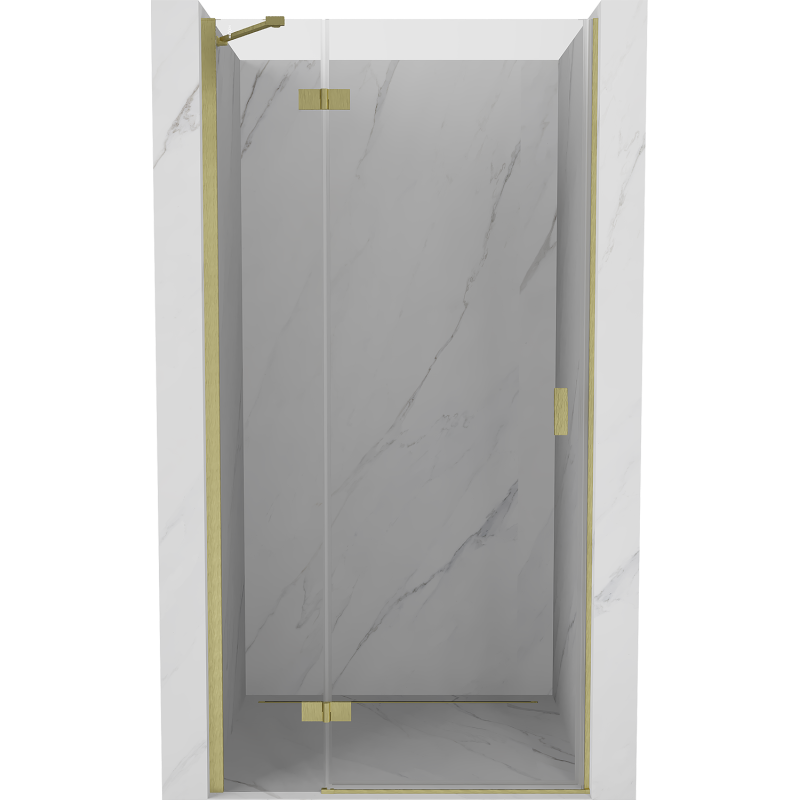 Mexen Mist-H drzwi prysznicowe uchylne lewe 90 cm, transparent, złote szczotkowane - 8A5-090-000-55-00-L