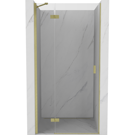 Mexen Mist-H douchedeur scharnierend links 105 cm, transparant, goud geborsteld - 8A5-105-000-55-00-L