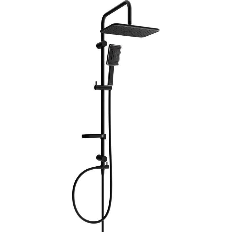 Mexen X54 shower column, black/chrome - 798545491-71