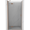 Mexen Mist-H left hinged shower door 80 cm, transparent, brushed copper - 8A5-080-000-65-00-L