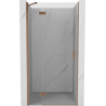 Mexen Mist-H douchedeur, openslaand, links 95 cm, transparant, geborsteld koper - 8A5-095-000-65-00-L