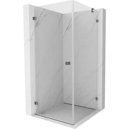 Mexen Lunar-B cabine de douche pivotante gauche 70 x 70 cm, transparent, gun metal - 832-070-070-95-00-L