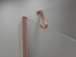 Mexen Mist-H draaideur voor douche, links 115 cm, transparant, geborsteld koper - 8A5-115-000-65-00-L