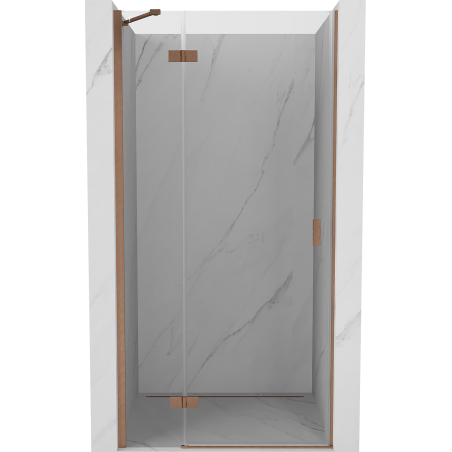Mexen Mist-H porte de douche pivotante gauche 115 cm, transparent, cuivre brossé - 8A5-115-000-65-00-L