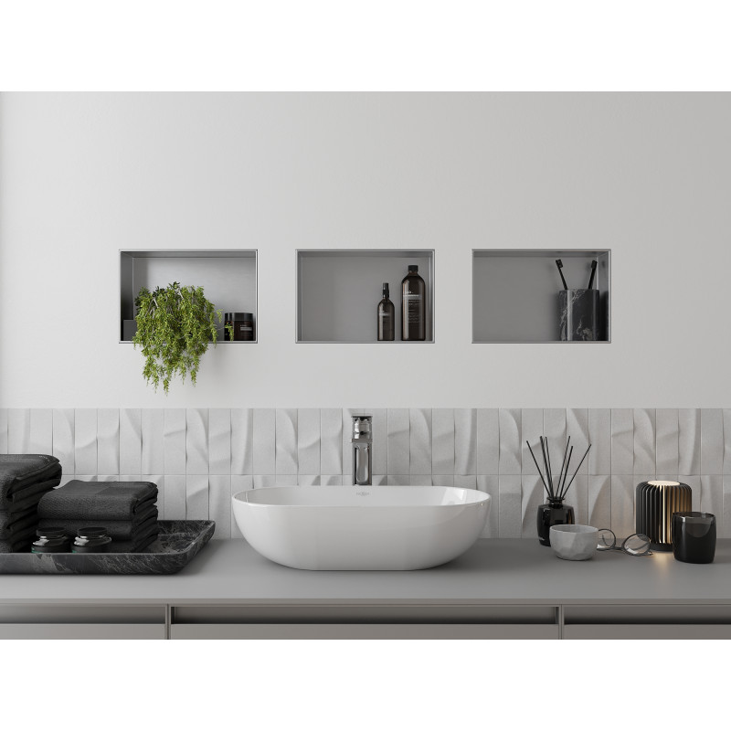 Mexen X-Wall-NR estante empotrado sin reborde 30 x 20 cm, inox - 1911302010