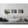 Mexen X-Wall-NR nisvak plank zonder rand 30 x 20 cm, inox - 1911302010
