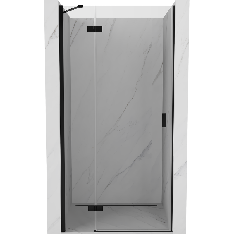 Mexen Mist-H left hinged shower door 85 cm, transparent, black - 8A5-085-000-70-00-L