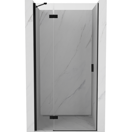 Mexen Mist-H left hinged shower door 85 cm, transparent, black - 8A5-085-000-70-00-L