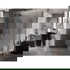 Mexen Lunar-B Duschkabine schwenkbar links 90 x 80 cm, transparent, gun metal - 832-090-080-95-00-L