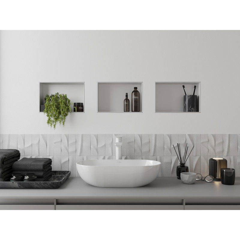 Mexen X-Wall-NR nisje plank zonder flens 30 x 20 cm, wit - 1921302010