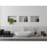 Mexen X-Wall-NR inbouwnis plank bex zonder rand 30 x 20 cm, wit - 1921302010
