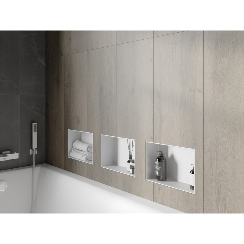 Mexen X-Wall-NR Nischenregal bex ohne Flansch 30 x 20 cm, weiß - 1921302010