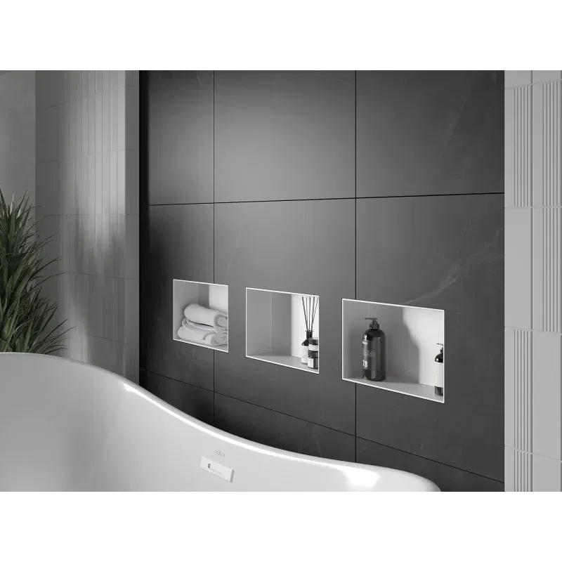 Mexen X-Wall-NR Nischenablage ohne Flansch 30 x 20 cm, weiß - 1921302010