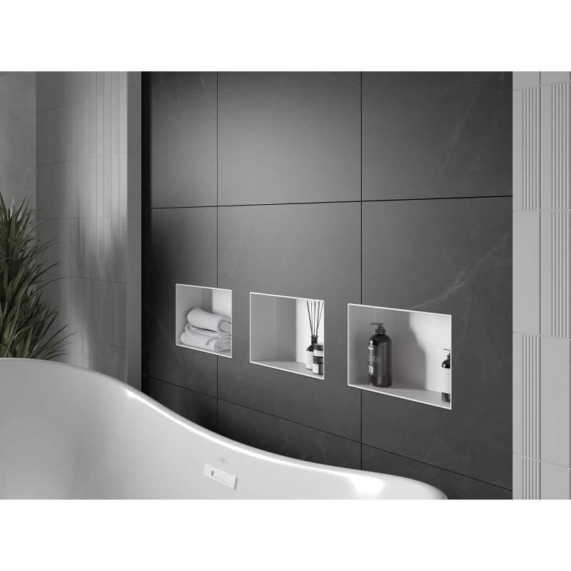 Mexen X-Wall-NR półka wnękowa bex kołnierza 30 x 20 cm, biała - 1921302010
