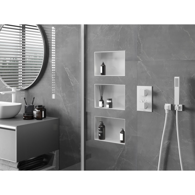 Mexen X-Wall-NR estante empotrado bex sin brida 30 x 20 cm, blanco - 1921302010