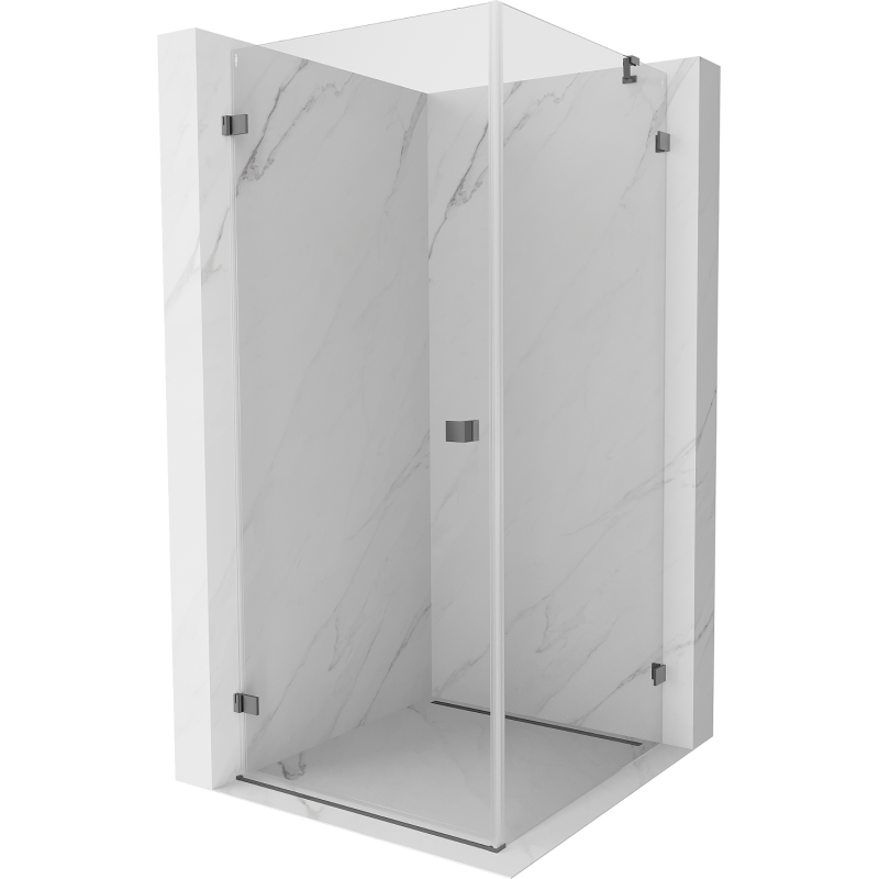 Mexen Lunar-B cabine de douche battante gauche 90 x 90 cm, transparent, métal canon - 832-090-090-95-00-L