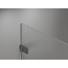 Mexen Lunar-B leva nagibna tuš kabina 90 x 90 cm, prozorna, gun metal - 832-090-090-95-00-L