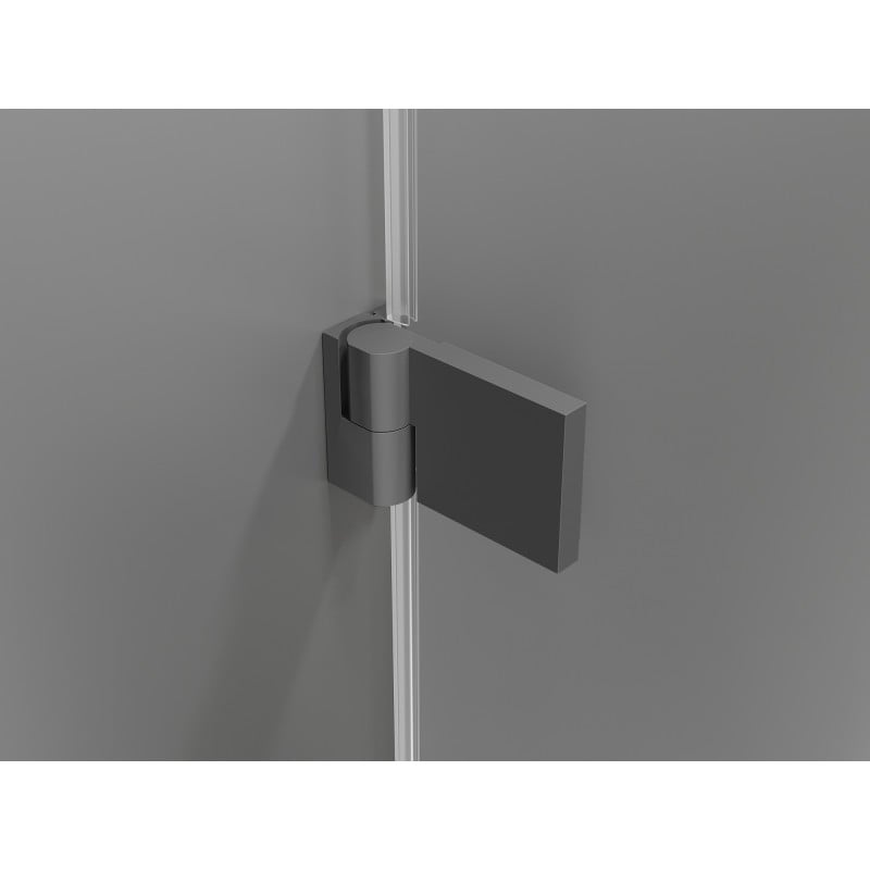 Mexen Lunar-B Left Hinged Shower Enclosure 95 x 90 cm, Transparent, Gun Metal - 832-095-090-95-00-L