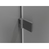 Mexen Lunar-B vasakpoolne dušiuks, 95 x 90 cm, läbipaistev, gun metal - 832-095-090-95-00-L