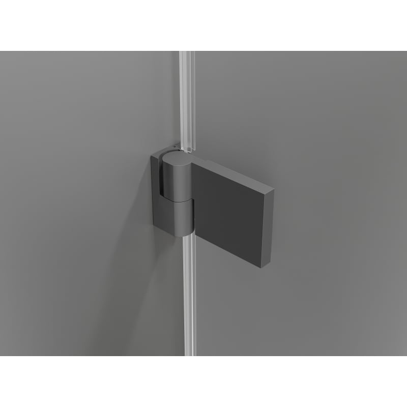 Mexen Lunar-B dušinurk, avatav vasak, 100 x 100 cm, läbipaistev, gun metal - 832-100-100-95-00-L
