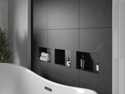 Mexen X-Wall-NR Einbauregal ohne Rand 30 x 20 cm, schwarz - 1971302010