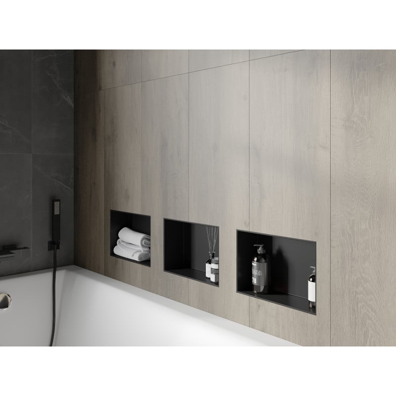 Mexen X-Wall-NR upotettu hyllytaso ilman kaulusta 30 x 20 cm, musta - 1971302010