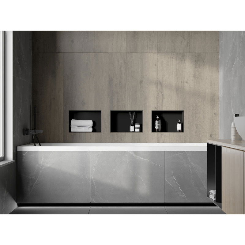 Mexen X-Wall-NR mensola da incasso senza cornice 30 x 20 cm, nera - 1971302010