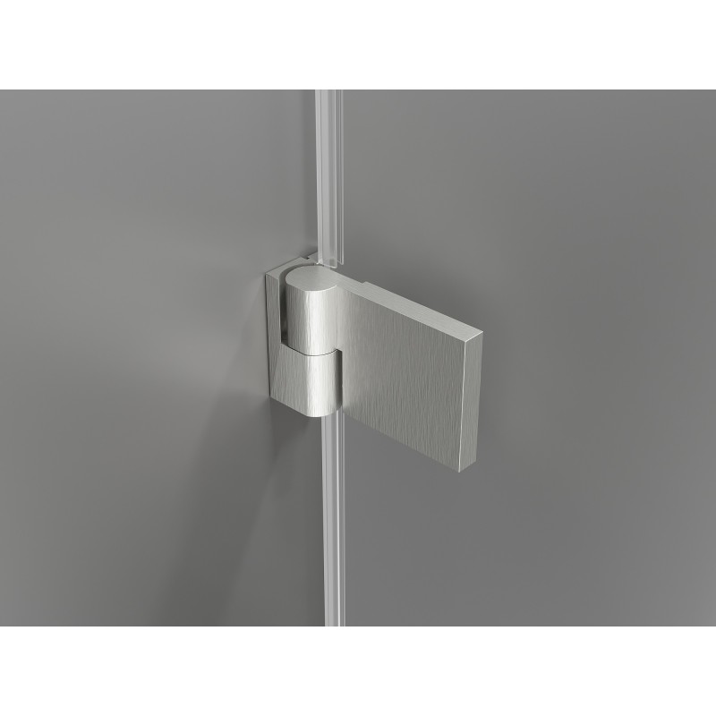 Mexen Lunar-B cabine de douche pivotante gauche 70 x 70 cm, transparent, nickel brossé - 832-070-070-97-00-L