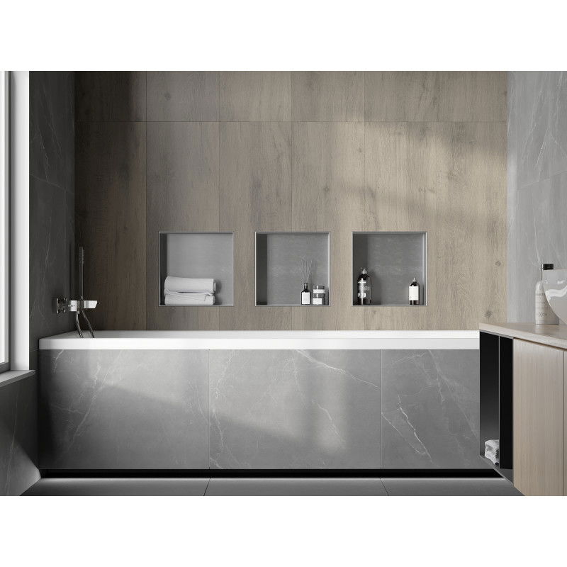 Mexen X-Wall-NR estante empotrado sin reborde 30 x 30 cm, inox - 1911303010