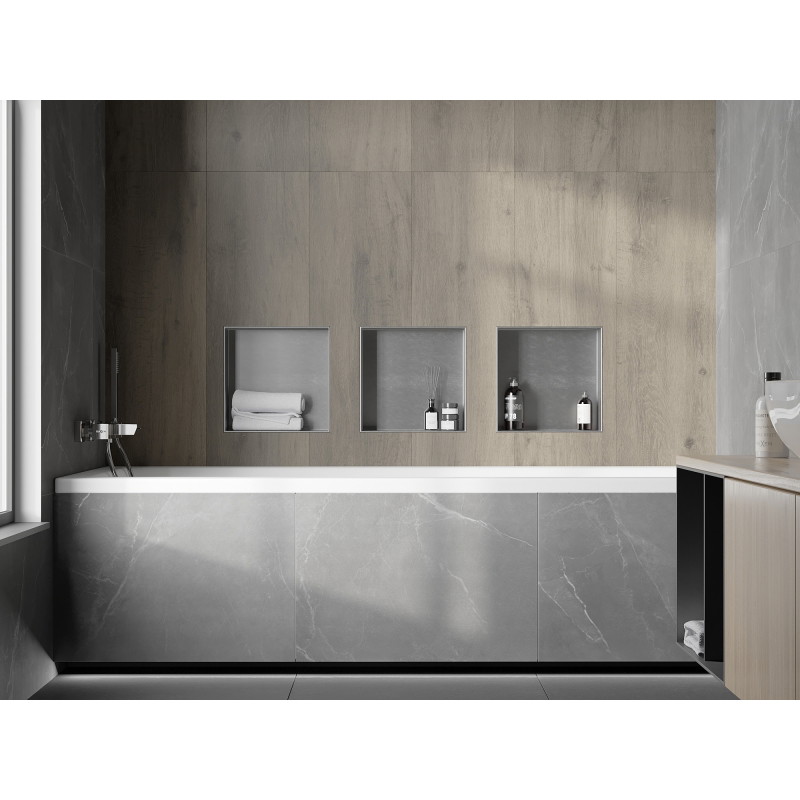 Mexen X-Wall-NR nisplank zonder flens 30 x 30 cm, inox - 1911303010