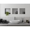 Mexen X-Wall-NR nis boekenplank zonder flens 30 x 30 cm, inox - 1911303010