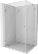 Mexen Lunar-B kabina za prhanje levo nihajna 85 x 80 cm, prozorna, brušeni nikelj - 832-085-080-97-00-L
